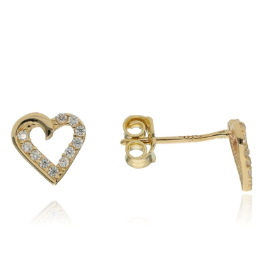 Arany szív fülbevaló (ÖZ-E-530_KT)